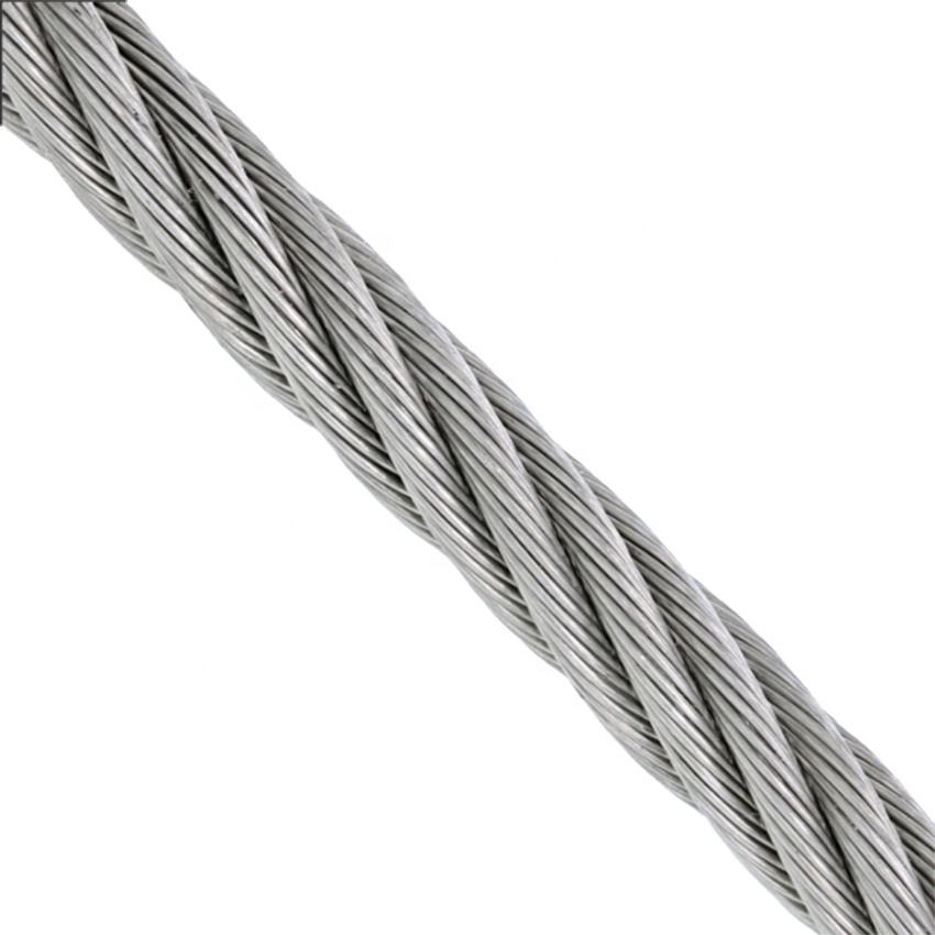 Steel Wire Rope 8*19s+FC with Galvanized And Fibre Core for Elevator Use