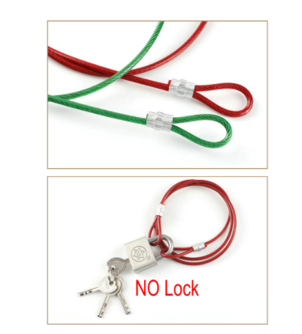 Steel Wire Rope Sling Cable Lifting Assemblies with Fastened Eye Loops And Red/Black/Green Coating