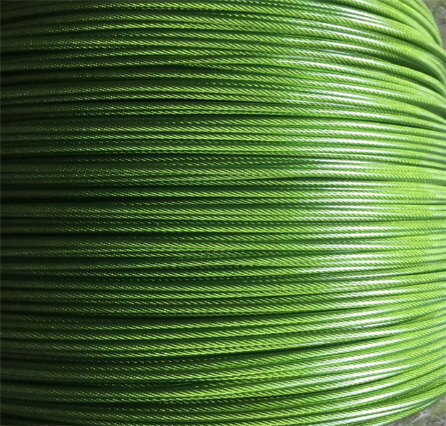 Electric Galvanized Steel Wire Rope with Color PVC(PE) Coating