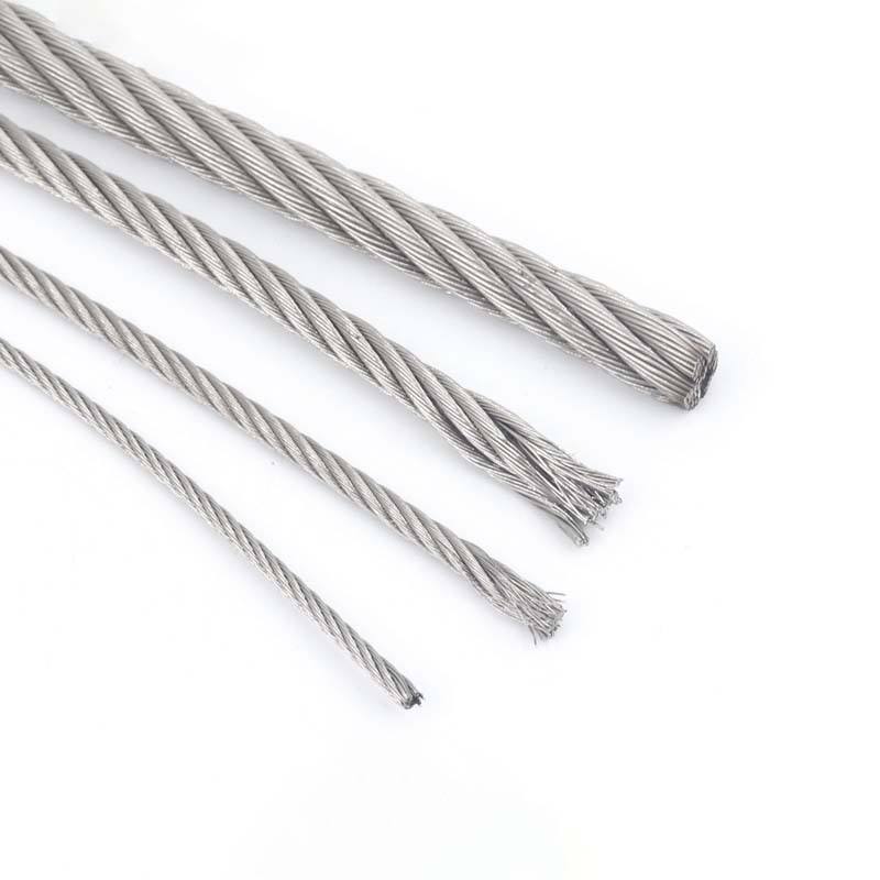 Hot selling factory price 0.8mm/1.2mm/1.5mm 7*7 steel wire rope