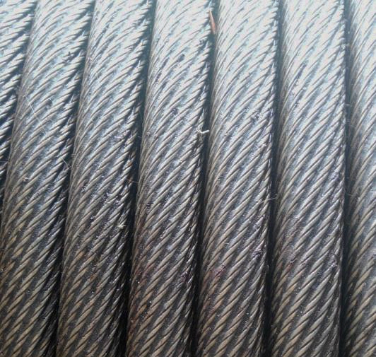 35x7/35Wx7 42mm Galvanized Steel Multi-Strand Wire Rope For Heavy Equipment