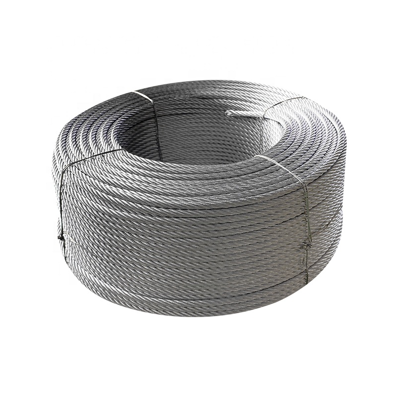 Reasonable price 7X19 galvanized cold heading steel wire rope