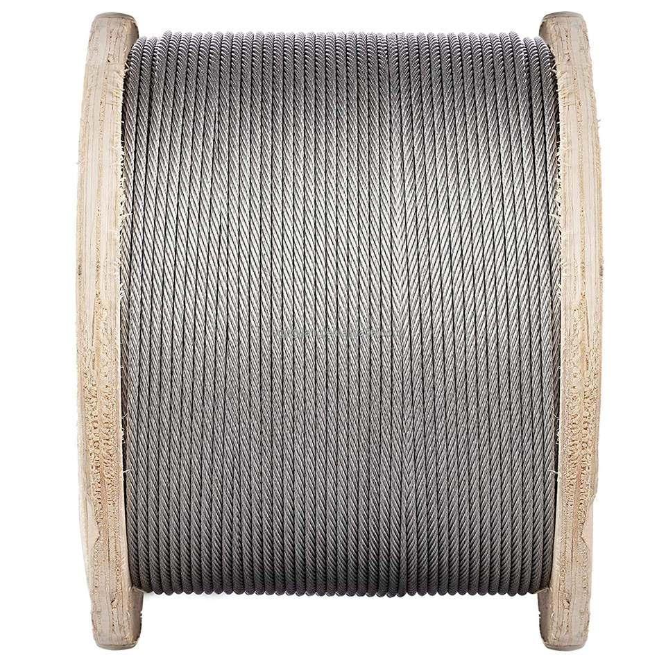 Electro Galvanized 7X7 Steel Wire Rope Packed By Coil