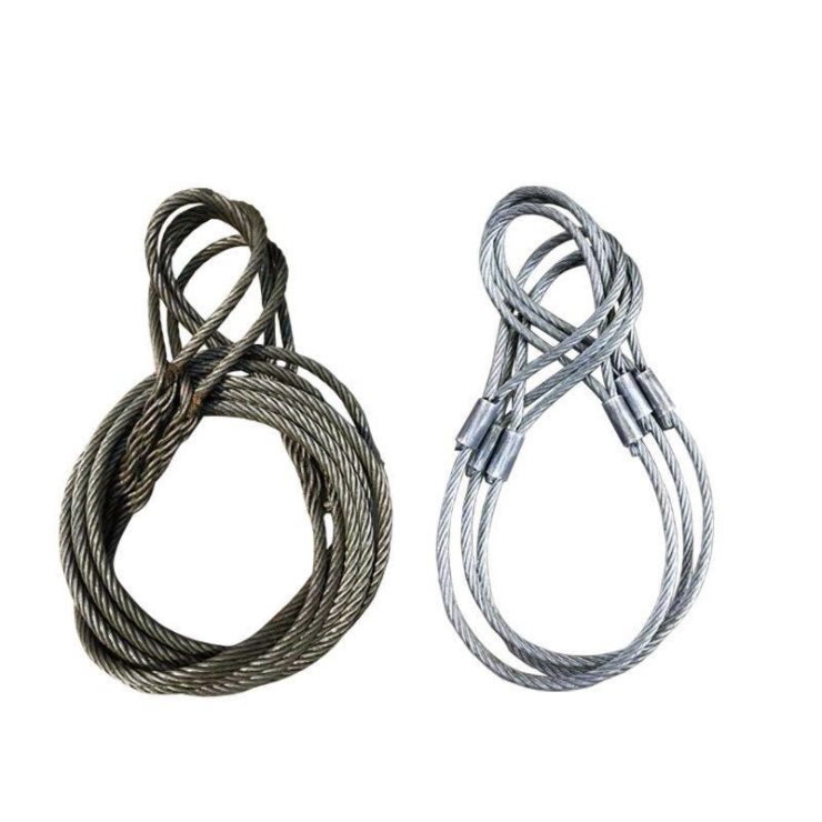 Smooth Pressed Steel Wire Rope Buckle at Both Ends of Aluminum Alloy Lifting Steel Cable Truck Traction Sling Accessories