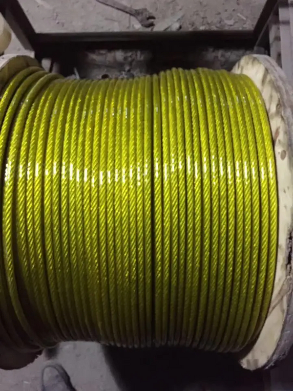 7x7 PVC Coated Wire Rope Diameter 2.5mm Galvanvized And Ungalvanized