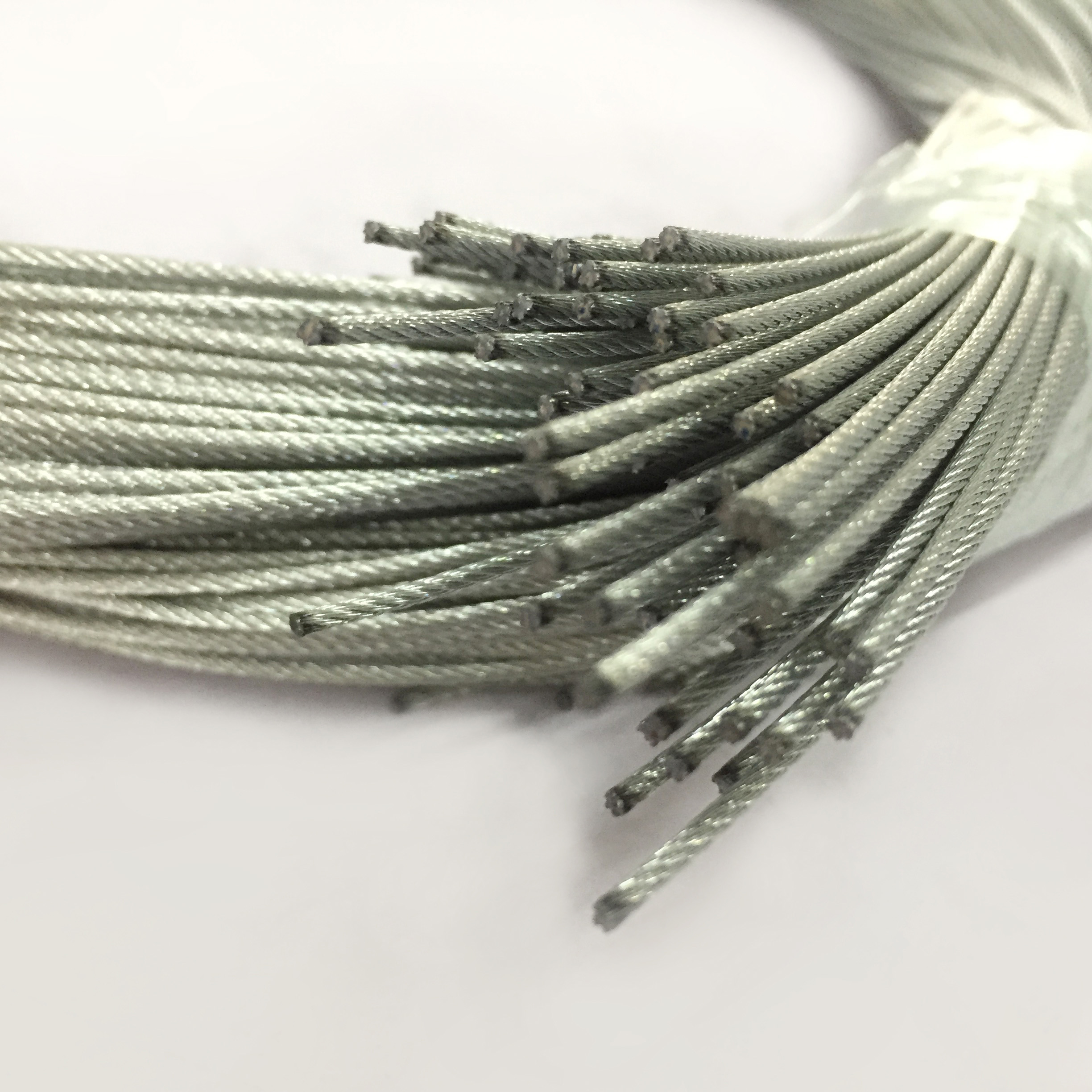 1.5MM 7x7 Stainless Steel Wire Rope Cable With Loop And Fitting On Both Ends