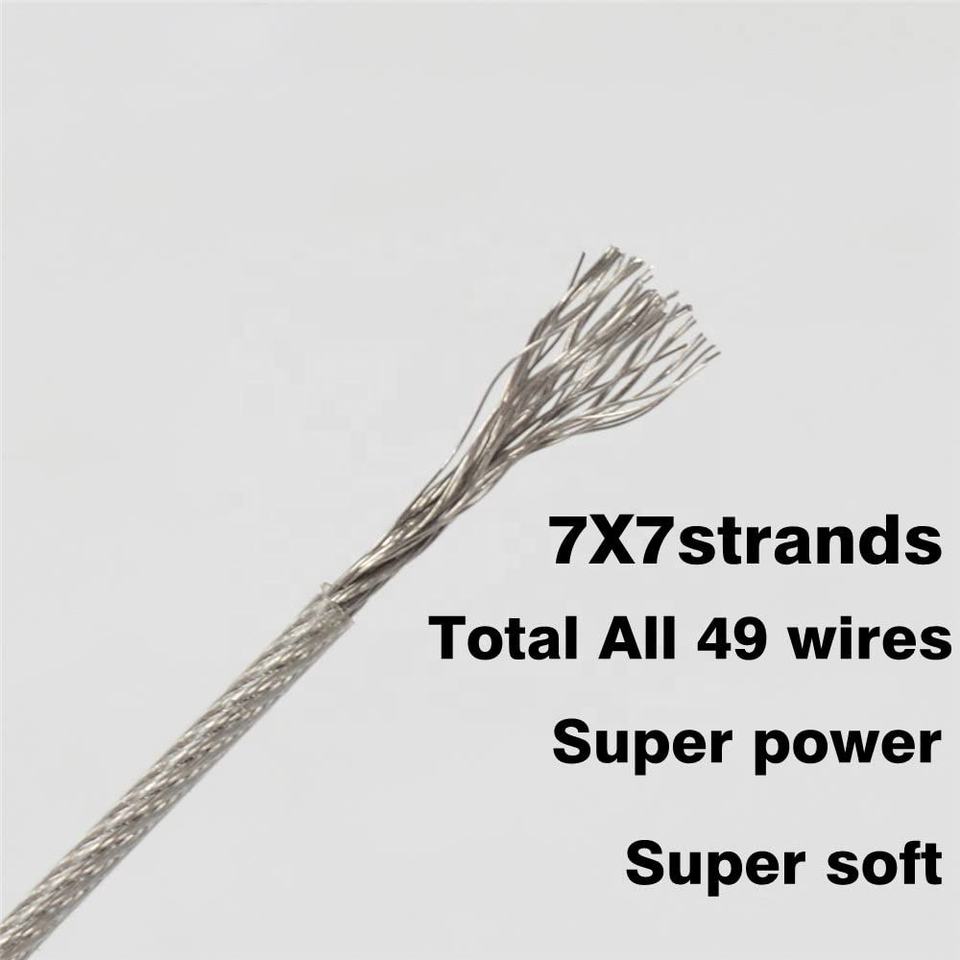 7X7 5/16 Black PVC Coating Vinyl Coated Steel Wire Rope 3/8 Steel Cable