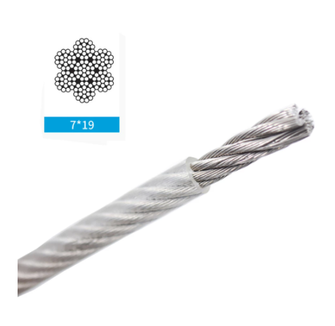 Steel Wire Rope 6mm 8mm 10mm 12mm Clear Cable PVC Plastic Coated 7x19 ...